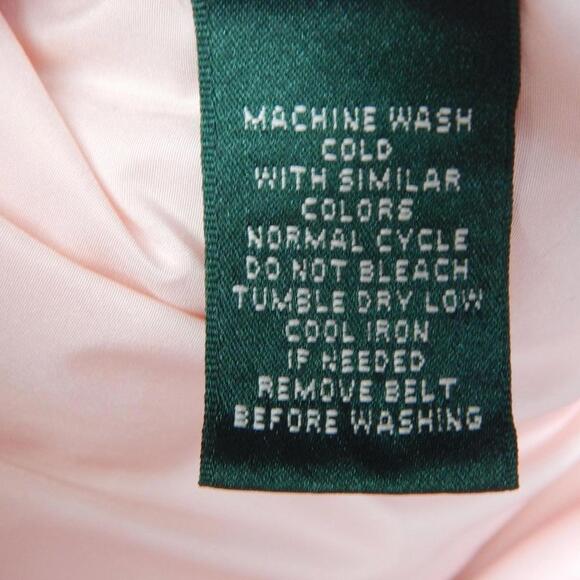 Ralph Lauren Women's Quilted Pink Belted Vest Large Puffer - Picture 7 of 9